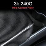 JSWAN Carbon Fiber Center Console Cover Armrest Protector for Tesla Model 3 Model Y Center Armrest Box Cover Sticker Interior Accessories (Bright Forging) - Image 4