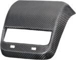 JSWAN Real Carbon Fiber Rear Armrest Box air Outlet Patch Cover for Tesla Model 3 Model Y Rear Air Vent Outlet Cover AC Vent Trim (Bright Black) - Image 3