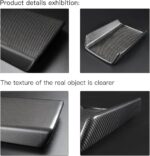 JSWAN Carbon Fiber Center Console Cover Armrest Protector for Tesla Model 3 Model Y Center Armrest Box Cover Sticker Interior Accessories (Bright Forging) - Image 5
