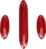 JSWAN Carbon Fiber Wireless Charging Creative Sticker for Model 3/Model Y 2021-2023 Center Console Phone Charger Non-Slip Sticker Protector Cover, Car Interior Accessories (Bright Black 3pcs) - Image 7