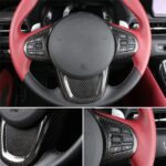 JSWAN Carbon Fiber Steering Wheel Panel Cover Fit for Toyota Supra GR A90 MK5 Steering Wheel Frame Trim, Steering Wheel Button Cover, Car Steering Wheel Panel Trim (Lower Part) - Image 6