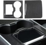 JSWAN Carbon Fiber Center Console Trims Cover for Tesla Model 3 Model Y Mid-Console Panel Decor Sticker Center Console Face-Lift Cover (Matte Black, 2021 to 2023) - Image 7