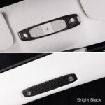 NA JSWAN Real Carbon Fiber Reading Light Stickers for Tesla Model 3/Y Interior Lamp Panel Decorative Cover Interior Parts (Bright Black 1 Pair) (cc229901) - Image 4