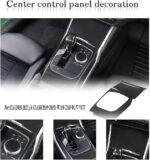 JSWAN Carbon Fiber Center Console Trim Cover Gear Shift Panel Frame Sticker for BMW 2 3 4 Series G20 G22 G42 330i 325i 430i 425 M2 M3 M4 G80 G82 G87 Center Console Dashboard Panel Cup Holder Cover - Image 3
