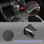 JSWAN Real Carbon Fiber Gear Shift Knob Cover Fit for 10th / 11th Gen Civic (2018-2024) Shifter Trim Cap Protector Automatic Transmission CVT Boots Change Lever Decoration (Matte Black) - Image 5