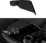JSWAN Real Carbon Fiber Central Control Panel Cover Trim for KIA EV6 (2021-2024) Central Control Gear Shift Frame Cover, Interior Trim Accessories (Bright Black) - Image 2
