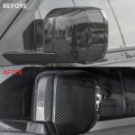 JSWAN 2Pcs Carbon Fiber Side Mirror Cover for Land Rover Defender 110 90 130 (2020-2023) Real 3K Dry Carbon Fiber Side Rearview Mirror Cover, Gloss Black Exterior Mirrors Overlay Cap (Bright Black) - Image 6