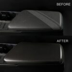 JSWAN Real Carbon Fiber Central Console Armrest Panel Cover Fit for KIA EV6 2021-2024 Armrest Storage Box Mat, Car Armrest Box Cap,Console Lid Pad Arm Rest Elbow Cushion (Matte Black) - Image 4