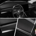 JSWAN Real Carbon Fiber Dash Cover Wrap Fit for Model 3 (2017-2022) and Model Y (2021-2022) Dashboard Cover Matte Gloss Forging 3K240 Dry Carbon Fiber Dash Panel Sticker(M3/Y-Dashboard Matte) - Image 6