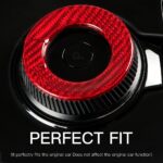 JSWAN Real Carbon Fiber Gear Knob Cover Fit for (2021-2024) Kia EV6 GT GT line and 2023 Kia NIRO EV Accessories, Gear Shift Knob Switch Cover, Central Console Armrest Panel Stickers (Bright red) - Image 6
