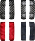 NA JSWAN Real Carbon Fiber Creative Patch Safety Belt Buckle Sticker Fit for Tesla Model 3/Y Interior Accessories Modified Cover (Bright Blue+Black) - Image 3