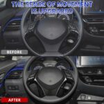JSWAN Real Carbon Fiber Steering Wheel Cover Fit for Toyota C-HR CHR (2018-2023) Steering Wheel Panel Trim Cover Gloss Interior Accessories - Image 4