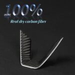 JSWAN Real Carbon Fiber Steering Wheel Panel Cover Fit for Tesla New Refreshed Model 3 2023-2024 Steering Wheel Frame Trim Cover Interior Accessories (Bright Black) - Image 3