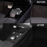JSWAN Real Carbon Fiber Center Console Frame Panel Cover Trim for Benz C118 Cla200 Cla260 Center Console Gear Panel Frame Trim Center Console Gear Shift Panel Cover - Image 4