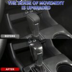 JSWAN Real Carbon Fiber Gear Shift Knob Cover Fit for 10th / 11th Gen Civic (2018-2024) Shifter Trim Cap Protector Automatic Transmission CVT Boots Change Lever Decoration (Matte Black) - Image 4