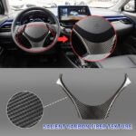 JSWAN Real Carbon Fiber Steering Wheel Cover Fit for Toyota C-HR CHR (2018-2023) Steering Wheel Panel Trim Cover Gloss Interior Accessories - Image 5