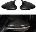 JSWAN Carbon Fiber Rear View Mirror Cover For Mustang Mach E Mach-E(2021 to 2023) Side Wing Rear View Mirror Trim Caps Covers, Side Mirror Cap RearView Mirror Cover - Image 2