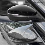 JSWAN Carbon Fiber Rear View Mirror Cover For Mustang Mach E Mach-E(2021 to 2023) Side Wing Rear View Mirror Trim Caps Covers, Side Mirror Cap RearView Mirror Cover - Image 4