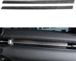 JSWAN 2PCS Carbon Fiber Center Console Co-Pilot Strips Trim Fit for Toyota Supra A90 GR MK5 Dashboard Cover, Center Console Air Outlet Trim Cover, Interior Accessories - Image 2