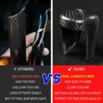 JSWAN Real Carbon Fiber Gear Shift Knob Cover Fit for 10th / 11th Gen Civic (2018-2024) Shifter Trim Cap Protector Automatic Transmission CVT Boots Change Lever Decoration (Matte Black) - Image 6