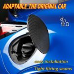 JSWAN Real Carbon Fiber Fuel Tank Cover Fit for Subaru BRZ Scion FRS Toyota FT86 Direct Add-On gas fuel door cover Gas Lid Cap Fuel Filler Cover Gas Tank Cap Cover - Image 5