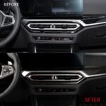 JSWAN Carbon Fiber Air Conditioning Outlet Vent Frame Cover for BMW 2 3 Series G20 G42 330i 330e 325i M240i M3 G80 G87 i4 M50 i3 eDrive 40L (2023) Dashboard AC Ventilation Trim, Front Air Vent Clips - Image 3