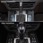 JSWAN Carbon Fiber Gear Shift Head Cover for Macan 718 911 Panamera Cayman Boxster Shift Knob Cover Trim Porsche Interior Accessories (Bright Black) - Image 4