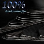 JSWAN Real Carbon Fiber Rear Side Window Louvers for 11th Gen Civic Type r FL5 Typer Racing Style Triangular Window Blinds Shark Gills Styling Rear Window Louvers Vent Visor Cover (Matte Black) - Image 3