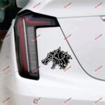 Viking Wolf Head Norse Decal Sticker Vinyl - 2 Pack Black, 6 Inches - for Car Boat Laptop Window 02041 - Image 2
