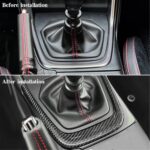 JSWAN Real Carbon Fiber Center Console Panel Frame Cover Trim Fit for Subaru BRZ Scion FRS Toyota FT86 Console Gear Shift Panel Cover Multimedia Panel Frame Side Trim - Image 3