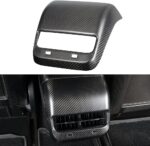 JSWAN Real Carbon Fiber Rear Armrest Box air Outlet Patch Cover for Tesla Model 3 Model Y Rear Air Vent Outlet Cover AC Vent Trim (Bright Black) - Image 8