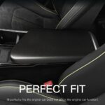 JSWAN Real Carbon Fiber Central Console Armrest Panel Cover Fit for KIA EV6 2021-2024 Armrest Storage Box Mat, Car Armrest Box Cap,Console Lid Pad Arm Rest Elbow Cushion (Matte Black) - Image 5