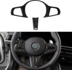 JSWAN Carbon Fiber Steering Wheel Cover for BMW 3 4 5 7 8 Series G20 G22 G28 G30 Z4 G29 320i 325i 330i 420i 425i 430i Steering Wheel Button Frame Trim Cover Steering Wheel Panel Cover (Without Acc) - Image 7