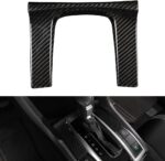 JSWAN Carbon Fiber Gear Shift Trims Stickers for 10th Gen Civic Center Console Gear Panel Cover, Civic Gear Boots Trims Transmission Shift Panel Stickers (2016-2021) (1pcs for Automatic) - Image 2