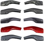 Notherss for Tesla Model 3 /Model Y 2018-2023 Real Carbon Fiber Gear Shift Collars Decorative Car Accessories, Column Shift Cover, Stalk Covers, Interior Remodel Shift Knob (Red) - Image 4