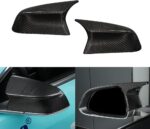 JSWAN 2PCS Real Dry Carbon Fiber Door Rearview Mirror Cover Cap for Tesla Model Y (2021-2024) Glossy Matte Forging Horn Molding Side Rearview Mirror Cover Exterior Mirrors Cap (Matte Black Model Y) - Image 9