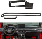 JSWAN Real Carbon Fiber Dashboard Cover Wrap Fit for 11th Gen Civic Type r FL5 Typer Center Console Dashboard Panel Trim Cover Dash Air Vent Outlet Frame Cover (1pcs Dash Cover forging) - Image 7