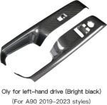 JSWAN Carbon Fiber Pattern Window Lift Switch Panel Decoration Frame Trim Cover for Toyota Supra GR A90 A91 MK5 2019-2024 Window Glass Lift Button Trim Switch Cover(for Left Hand Dirve) - Image 5