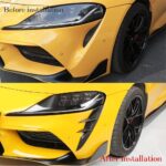 JSWAN Carbon Fiber Front Fog Light Eyebrow Cover for Supra A90 MK5 Headlights Trim Frame Decoration Patch Front Bumper Spoiler Sticker Bumper Armor Cover - Image 5