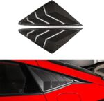 JSWAN Real Carbon Fiber Rear Side Window Louvers for 11th Gen Civic Type r FL5 Typer Racing Style Triangular Window Blinds Shark Gills Styling Rear Window Louvers Vent Visor Cover (Matte Black) - Image 2