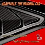 JSWAN Real Carbon Fiber Rear Side Window Louvers for 11th Gen Civic Type r FL5 Typer Racing Style Triangular Window Blinds Shark Gills Styling Rear Window Louvers Vent Visor Cover (Matte Black) - Image 6