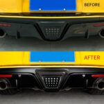 JSWAN Carbon Fiber Rear Tail Light Lamp Cover Trim Kit for Toyota Supra GR A90 MK5 2019-2024 Car Reverse Light Cover Exterior Reverse Light Guard Protection Cover Car Rear Brake Light Stickers - Image 5