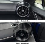 JSWAN 2Pcs Dry Carbon Fiber Air Outlet Cover Trim Fit for Subaru BRZ Scion FRS Toyota FT86 Front Side Air Conditioning Vent Outlet Cover Dashboard Decoration Sticker - Image 4