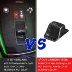 JSWAN Real Carbon Fiber Gear Shift Knob Cover Automatic Transmission Fit for Au-di A3 A3L (2021-2024) Shift Knob Head Cover Cap Car Gear Shift Knob Panel Cover(Gloss red) - Image 6