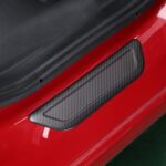 JSWAN 100% Real Carbon Fiber Car Door Pedal Cover for Model 3 Model Y 2017-2023 Car Internal Door Sill Trim Strip Sticker, for Tesla Accessories Interior Decoration Stickers (Matte Black 4 pcs) - Image 5