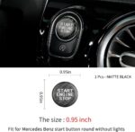 JSWAN Real Carbon Fiber Engine Start Stop Button Cover Go Ignition Sticker for Mercedes Benz AMG A E CLS Gla Glc Glk Cla Keyless Engine Start Push Button Ignition Overlay (Matte Black) - Image 3