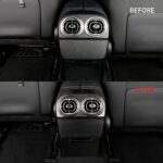 JSWAN Carbon Fiber Rear Air Condition Vent Cover Armrest Rear Air Vent Outlet Cover Trim for Benz C-Class C200L C260L W206 AMG C43 C63 (2023-2024) Center Console Armrest Air AC Vent Trim - Image 3