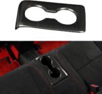 JSWAN Carbon Fiber Rear Seat Water Cup Slot Decorative Cover Fit for 11th Gen Type r FL5 (2023) Typer Back Seat Cup Holder Panel Cover Rear Row Water Cup Holder Frame Cover Trim (Bright Black) - Image 2