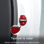 JSWAN Carbon Fiber Car Door Lock Cover for Model 3 Model Y Car Door Latches Covers Door Stopper Covers Protectors Door Guard Lock Sticker (Bright Red 4pcs) - Image 5