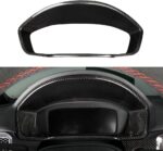 JSWAN Real Carbon Fiber Dashboard Fuel Gauge Tachometer Trim Cover Fit for 11th Gen Civic Type r FL5 LHD Typer Center Console Dashboard Instrument Control Panel Cover (Bright Black) - Image 2